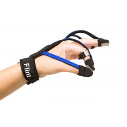 Ręka ubrana w rękawicę MusicGlove wykonująca ćwiczenia rehabilitacyjne po udarze mózgu.