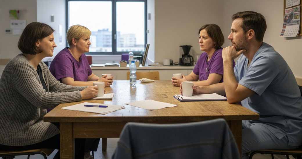 Nad planem powrotu pacjenta do zdrowia wspólnie pracuje zespół specjalistów.